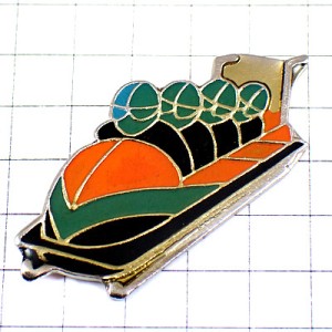 ピンバッジ・雪山ボブスレー五輪アルベールビル1992年ビンテージ中古品