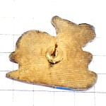 ピンバッジ・雪だるまのスキーソリ滑降 LUGE SNOWMAN