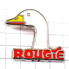 ピンバッジ・白い鳥アヒル家鴨ルージー ROUGIE FATLEVER GOOSE FRANCE