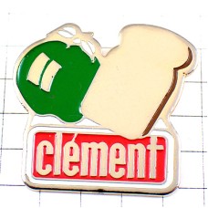 ピンバッジ・ビスコット乾パン林檎リンゴ朝食 CLEMENT BISCOTTE APPLE FRANCE