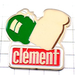 ピンバッジ・ビスコット乾パン林檎リンゴ朝食 CLEMENT BISCOTTE APPLE FRANCE