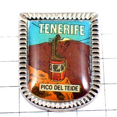 ピンバッジ・テネリフェ島スペイン紋章テイデ山ケーブルカー TENERIFE CANARIES ISLAND SPAIN PICO-DEL-TEIDE