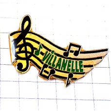 ピンバッジ・音楽ミュージック楽譜ト音記号 VILLANELLE FRANCE ピンバッジ・音楽ミュージック楽譜ト音記号 VILLANELLE FRANCE