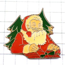 ピンバッジ・サンタクロースのおじいさん横顔 SANTA-CLAUS