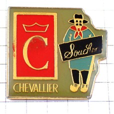 ピンバッジ・「Ｃ」木靴のおじさん CHEVALIER SAUSSAGE SOUCHON FRANCE