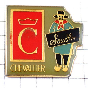 ピンバッジ・「Ｃ」木靴のおじさん CHEVALIER SAUSSAGE SOUCHON FRANCE