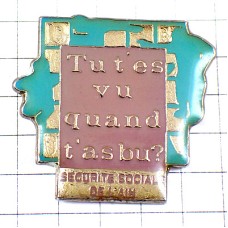 ピンバッジ・社会保険フランス語メッセージ