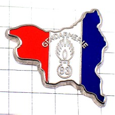 ピンバッジ・セーヌサンドニ県ジャンダルムリ国家憲兵隊ポリス警察トリコロール青白赤