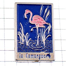 ピンバッジ・カマルグのフラミンゴ鳥 LA-CAMARGUE FLAMINGO FRANCE