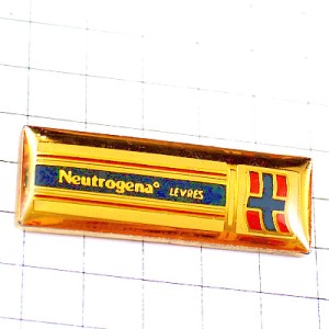 ピンバッジ・ニュートロジーナ化粧品ノルウェー国旗ノルウェイ NEUTROGENA NORWAY FLAG  JOHNSON & JOHNSON USA