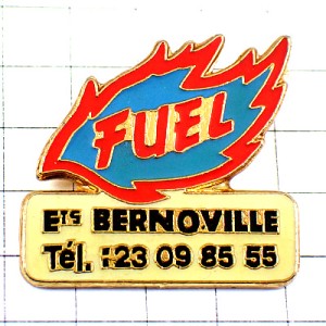 ピンバッジ・燃える炎オイル燃料