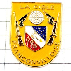 ピンバッジ・射撃の紋章や的ライフル銃シューティング拳銃 ピンバッジ・射撃の紋章や的ライフル銃シューティング拳銃