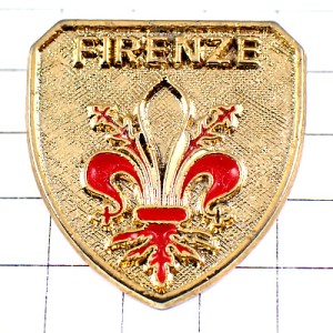 ピンバッジ・フィレンツェ百合の紋章イタリア FIRENZE LYS ITALIA
