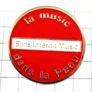 ピンバッジ・音楽ミュージック赤い丸
