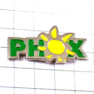 ピンバッジ・太陽の「O」アルファベットＯフォックス