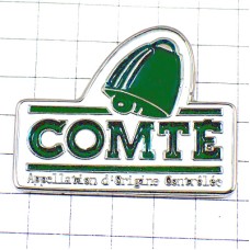 ピンバッジ・コンテ緑グリーンの鐘チーズ種類 COMTE BELL FRANCE