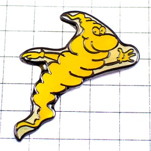 ピンバッジ・お化けゴースト黄色い幽霊