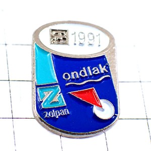 ピンバッジ・「Ｚ」ペンキの缶ブルー青 PAINTING ZOLPAN