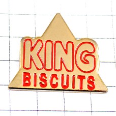 ピンバッジ・キング王様ビスケット金色の三角 KING-BISCUITS FRANCE