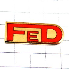ピンバッジ・フェド赤い文字アルファベットFED