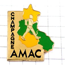 ピンバッジ・競歩スポーツ陸上選手シャンパーニュ地方