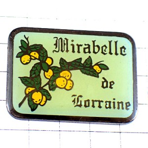 ピンバッジ・ミラベルの実フランスの果物ロレーヌ地方 MIRABELLE LORRAINE FRANCE