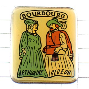 ピンバッジ・民族衣装カップル中世ノール県