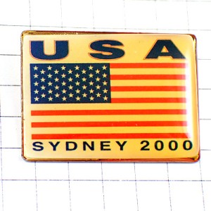 ピンバッジ・アメリカ星条旗/USA国旗シドニー2000五輪オリンピック夏季オーストラリア USA FLAG SYDNEY AUSTRALIA OLYMPICS