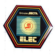 ピンバッジ・アルファベットS六角形エレク ピンバッジ・アルファベットS六角形エレク