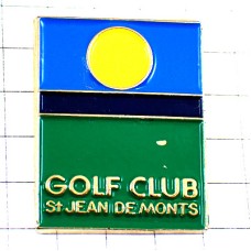 ピンバッジ・ゴルフクラブ太陽ブルー青い空グリーン