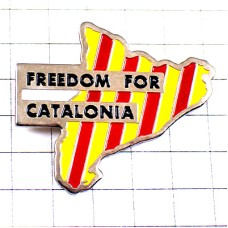 ピンバッジ・カタロニアの自由スペイン国旗色