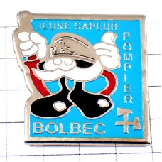 ピンバッジ・赤いホースの消防士くん ピンバッジ・赤いホースの消防士くん