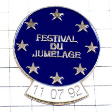 ピンバッジ・姉妹都市のフェスティバル祭典ヨーロッパ欧州旗の星スターEU欧州連合