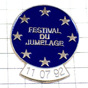 ピンバッジ・姉妹都市のフェスティバル祭典ヨーロッパ欧州旗の星スターEU欧州連合