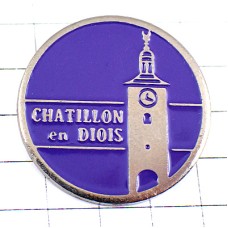 ピンバッジ・時計塔フランスの最も美しい村のひとつ