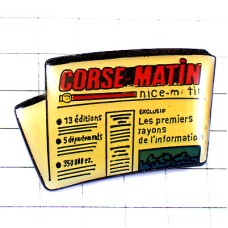 ピンバッジ・朝刊コルシカ島の新聞 CORSE-MATIN NEWSPAPER FRANCE