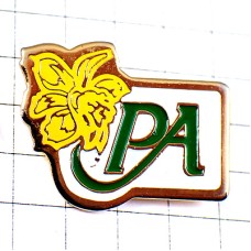 ピンバッジ・黄色い花アルファベットPA