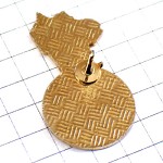 ピンバッジ・アマリリスの赤い花鉢植え AMARYLLIS