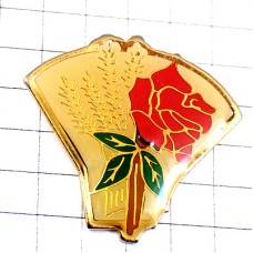 ピンバッジ・ローズ薔薇バラの花一輪