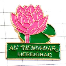 ピンバッジ・ピンク色の蓮ハスの花ロータス