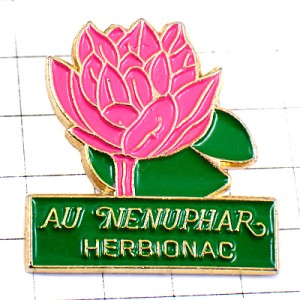 ピンバッジ・ピンク色の蓮ハスの花ロータス