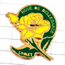 ピンバッジ・黄色いバラ薔薇ローズ花