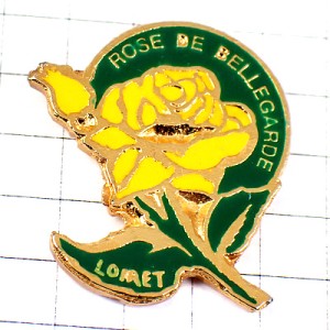 ピンバッジ・黄色いバラ薔薇ローズ花