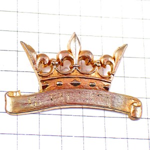 ピンバッジ・金色の百合の王冠ガレットデロワお菓子 EPIPHANY GALETTE-DES-ROIS