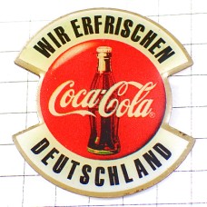 ピンバッジ・コカコーラ瓶ドイツ語 COCA-COLA WIR-ERFRISCHEN GERMANY DEUTSCHLAND 