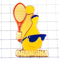 ピンバッジ・テニスするオランジーナ瓶サングラス眼鏡 TENNIS ORANGINA ピンバッジ・テニスするオランジーナ瓶サングラス眼鏡 TENNIS ORANGINA