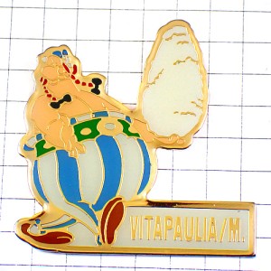 ピンバッジ・アステリックス漫画BDオベリックスとドルメン巨石 ASTERIX OBELIX GAULOIS FRANCE