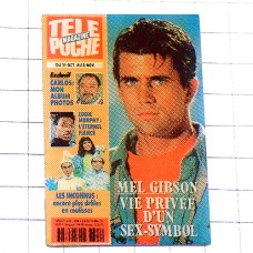 ピンバッジ・俳優メルギブソン表紙テレビ番組 MEL-GIBSON TELE-POCHE