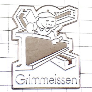 ピンバッジ・鉄鋼の工場で働く男 GRIMMEISSEN STEEL