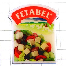 ピンバッジ・フェタ山羊ヤギのチーズ FETABEL FETA GREECE FRANCE ピンバッジ・フェタ山羊ヤギのチーズ FETABEL FETA GREECE FRANCE